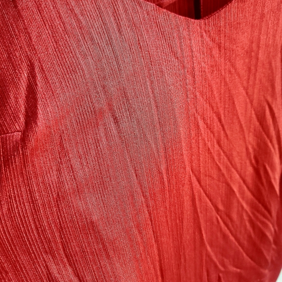 Nordstrom Gauzy Metallic Semi Sheer Strappy Top - Picture 3 of 3